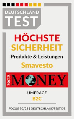 Siegel von Focus Money für die höchste Sicherheit